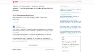 
                            11. How to know if my Twitter account is suspended or locked - Quora