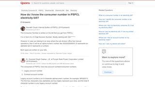 
                            11. How to know the consumer number in PSPCL electricity bill - Quora