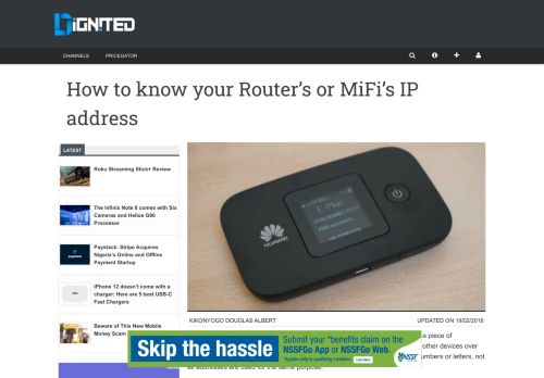
                            10. How to know your Router's or MiFi's IP address - Dignited