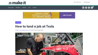 
                            8. How to land a job at Tesla - CNBC.com