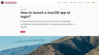 
                            6. How to launch a macOS app at login? - The.Swift.Dev