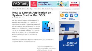 
                            4. How to Launch Application on System Start in Mac OS X - OSXDaily