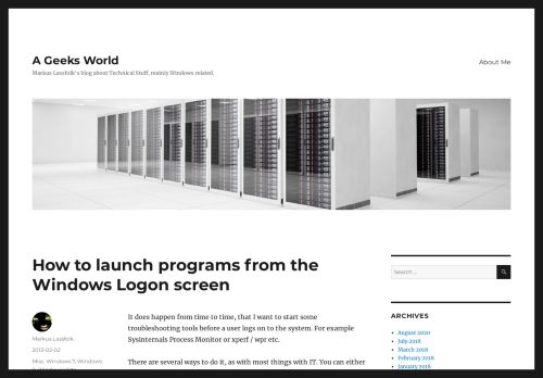 
                            10. How to launch programs from the Windows Logon screen – A Geeks ...