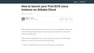 
                            9. How to launch your First ECS Linux instance on Alibaba Cloud