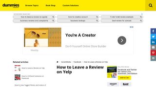 
                            12. How to Leave a Review on Yelp - dummies