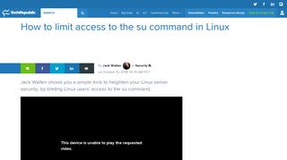 
                            9. How to limit access to the su command in Linux - TechRepublic