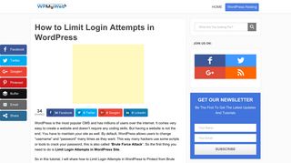 
                            12. How to Limit Login Attempts in WordPress - WPMyWeb