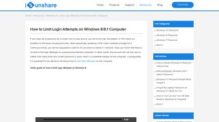 
                            8. How to Limit Login Attempts on Windows 8/8.1 Computer - iSunshare