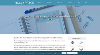 
                            10. How to limit login attempts to your WordPress admin area | Holly Pryce