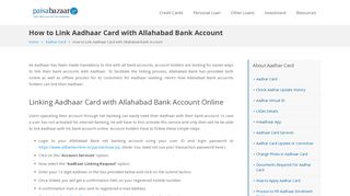 
                            8. How to Link Aadhaar Card to Allahabad Bank Account Online