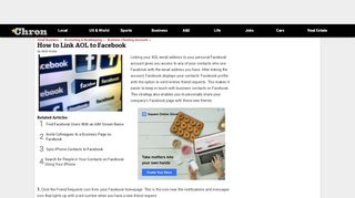 
                            10. How to Link AOL to Facebook | Chron.com