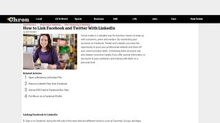 
                            7. How to Link Facebook and Twitter With LinkedIn | Chron.com