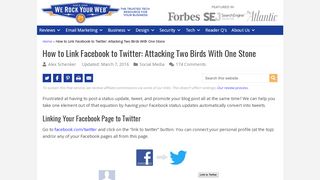 
                            5. How to Link Facebook to Twitter: Attacking Two Birds With One Stone ...