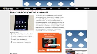 
                            1. How to Link GoDaddy Web Mail to an Android | Chron.com