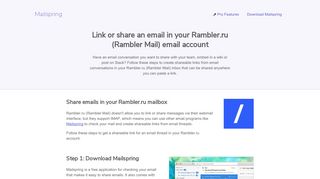 
                            9. How to link or share email threads in your Rambler.ru (Rambler Mail ...