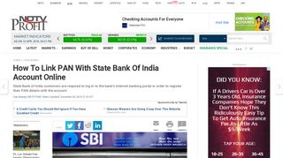 
                            12. How To Link PAN With State Bank Of India Account Online - NDTV.com