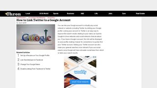 
                            8. How to Link Twitter to a Google Account | Chron.com