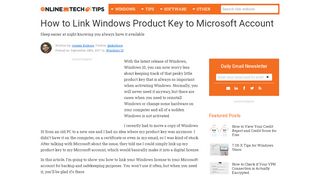 
                            8. How to Link Windows Product Key to Microsoft Account