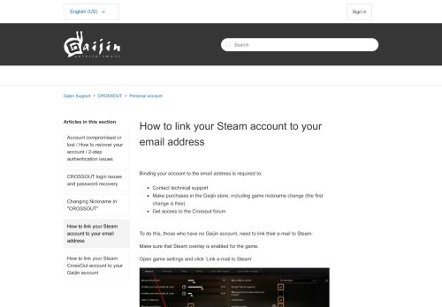 
                            8. How to link your Steam account to your email address – Gaijin Support