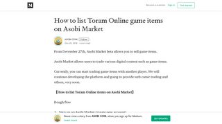 
                            13. How to list Toram Online game items on Asobi Market - Medium