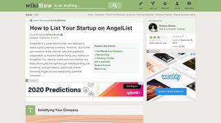 
                            8. How to List Your Startup on AngelList: 14 Steps (with Pictures)