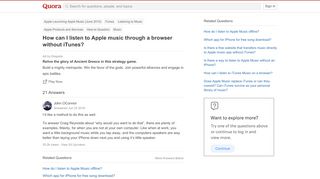 
                            13. How to listen to Apple music through a browser without iTunes - Quora