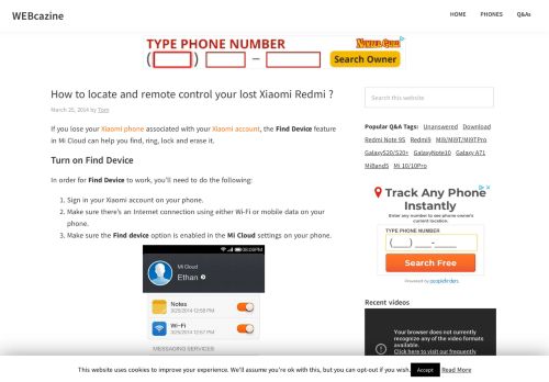 
                            12. How to locate and remote control your lost Xiaomi Redmi ? - WEBCAZINE