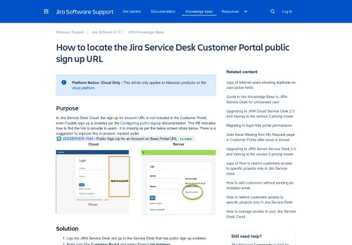 
                            3. How to locate the JIRA Service Desk Customer Portal public sign up ...