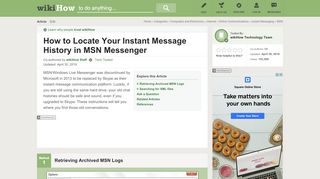 
                            10. How to Locate Your Instant Message History in MSN Messenger