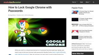 
                            12. How to Lock Google Chrome with Passwords - Make Tech Easier