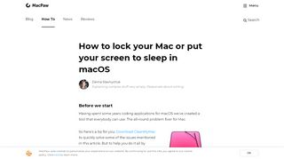 
                            12. How to lock your Mac or put your screen to sleep in macOS - MacPaw