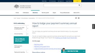 
                            9. How to lodge your payment summary annual report | Australian ...