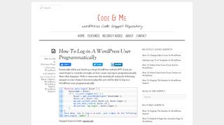 
                            6. How To Log-in A WordPress User Programmatically - CodeAndMe.net ...