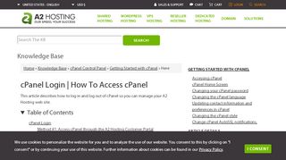 
                            3. How to log in and log out of cPanel - A2 Hosting