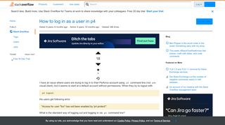
                            5. How to log in as a user in p4 - Stack Overflow