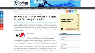 
                            7. How to Log In at 160by2sms - Login Guide for 160by2 Website