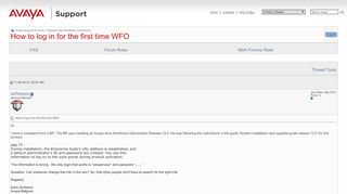 
                            10. How to log in for the first time WFO - Avaya Support Forums