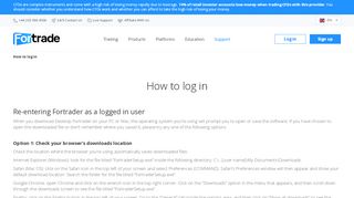 
                            2. How to log in? | Fortrade - Online Currency and CFD Trading