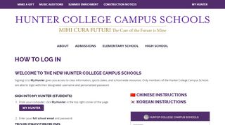 
                            8. How to Log In - Hunter College Campus Schools