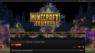 
                            7. How to log in on Mccentral [Guide] - Minecraft Central | #1 ...