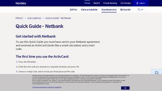 
                            13. How to log in | Quick guide in English | Nordea.no