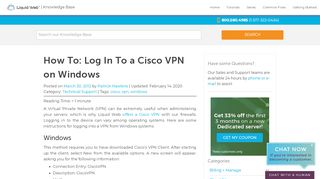 
                            8. How To: Log In To a Cisco VPN on Windows | Liquid Web ...