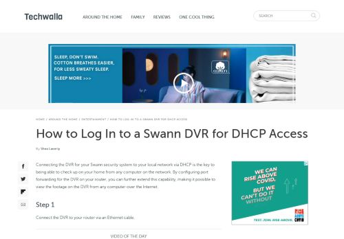 
                            13. How to Log In to a Swann DVR for DHCP Access | Techwalla.com