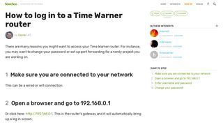 
                            8. How to log in to a Time Warner router - howchoo