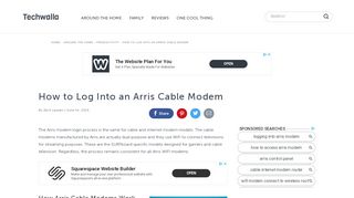 
                            11. How to Log In to an Arris Cable Modem | Techwalla.com