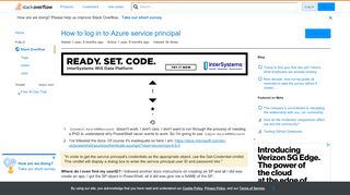 
                            6. How to log in to Azure service principal - Stack Overflow