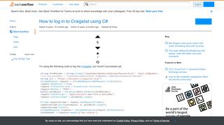 
                            13. How to log in to Craigslist using C# - Stack Overflow