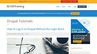 
                            11. How to Log-in to Drupal without the Log-in Block or Link - OSTraining