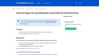 
                            6. How to log in to my Atlassian cloud site for the first time - Atlassian ...