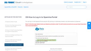 
                            12. How to : Log in to Spamina Portal – Ingram Micro Cloud KB